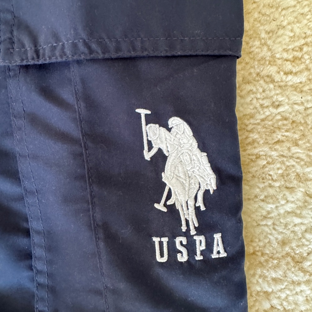 NWT | MENS | Ralph Lauren Polo | Navy Blue Swim Shorts with White Stripes | XXL - Picture 3 of 7